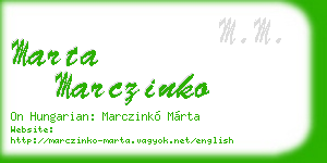 marta marczinko business card